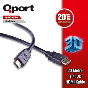 ALTIN UÇLU 20M HDMI KABLO Q-HDMI20