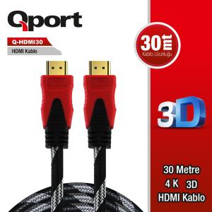 ALTIN UÇLU 30M HDMI KABLO Q-HDMI30