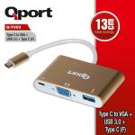 (Q-TV03) TYPE-C TO VGA/USB3.0/TYPE-C (F) ÇEVİRİCİ ADAPTÖR