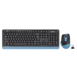 2.4G Q Klavye + Mouse Set 2000DPI Siyah-Mavi FG1035