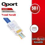 CAT6 50 ADET EZ-RJ45 YENİ NESİL KONNEKTOR Q-J600Y