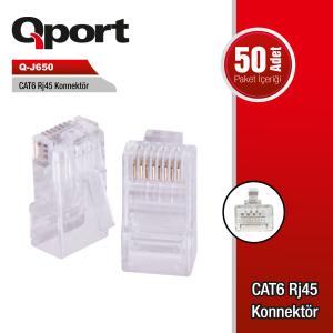 Q-J650 CAT6 50 ADET RJ-45 KONNEKTÖR
