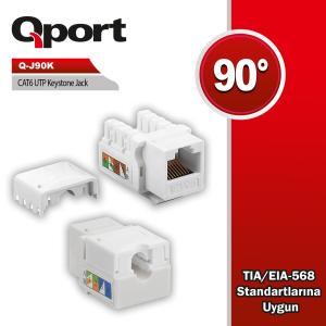 CAT6 90 DERECE KEYSTONE JACK Q-J90K