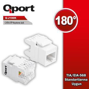 CAT6 180 DERECE KEYSTONE JACK Q-J180K