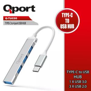 Q-TUC05 TYPE-C TO 4 PORT METAL USB ÇOKLAYICI