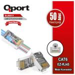 CAT 6 50 ADET EZ-RJ45 YENİ NESİL KONNEKTOR Q-J601Y