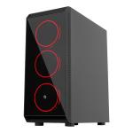 FRISBY FC-8890G 650W 6X120MM DOUBLE SLIM RING RGB FAN USB 3.0 MİDİ TOWER SİYAH KASA
