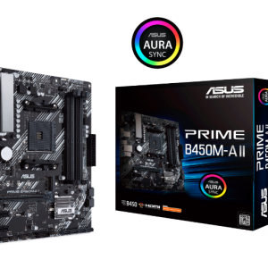 ASUS PRIME B450M-A II DDR4 4400MHZ 1XVGA 1XHDMI 1XDVI 1XM.2 USB 3.2 MATX AM4 (1.,2. VE 3.NESİL İŞLEMCİ UYUMLU)