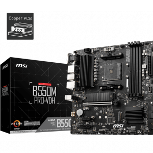 MSI B550M PRO-VDH DDR4 4400MHZ 1XVGA 1XDMI 1XDP 2XM.2 USB 3.2 MATX AM4 (AMD 5000 VE 3000 SERİSİ İŞLEMCİ UYUMLU)