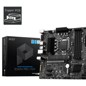 MSI B560M PRO-VDH DDR4 5066MHZ 1XVGA 1XHDMI 1XDP 2XM.2 USB 3.2 MATX 1200P