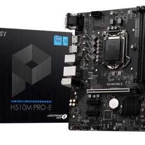 MSI H510M PRO-E DDR4 3200MHZ 1XVGA 1XHDMI USB 3.2 MATX 1200P ( M.2 YOK ) (10 VE 11. NESİL İŞLEMCİ UYUMLU)
