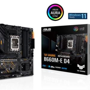 ASUS TUF GAMING B660M-E D4 DDR4 5333MHZ 1XHDMI 1XDP 2XM.2 USB 3.2 MATX 1700P (12. VE 13.NESİL İŞLEMCİ UYUMLU)
