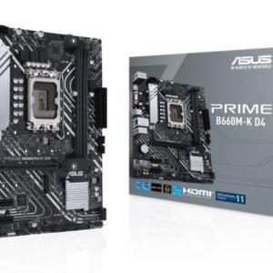 ASUS PRIME B660M-K D4 DDR4 5333MHZ 1XVGA 1XHDMI 2XM.2 USB 3.2 MATX 1700P (12. VE 13.NESİL İŞLEMCİ UYUMLU)
