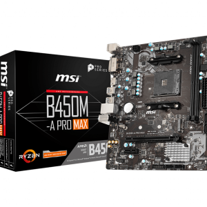 MSI B450M-A PRO MAX DDR4 3466MHZ 1XHDMI 1XDVI M.2 MATX AM4 (1.,2.,3. NESİL AMD UYUMLU)