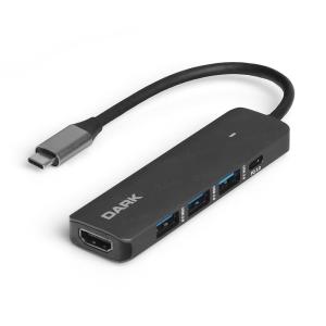 DARK USB 3.1 GEN1 TYPE-C 5 IN 1 HDMI / USB 3.0 - USB 2.0 / USB-C & USB-C PD DÖNÜŞTÜRÜCÜ ÇEVİRİCİ HUB