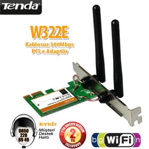 W322E WiFi-N 300Mbps PCI-E Adaptör W322E